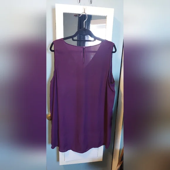 Semi sheer top Grape Color 2xl - Picture 3 of 3